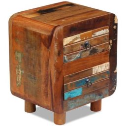 Table de chevet Bois de récupération massif 43 x 33 x 51 cm Vidaxl Brun
