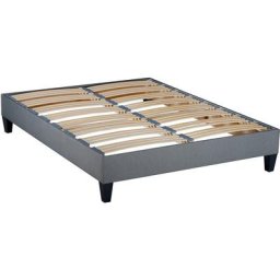 Sommier à lattes en bois ergostar 140x200 cm Coloris Gris clair Livré en kit - Gris - Olympe Literie