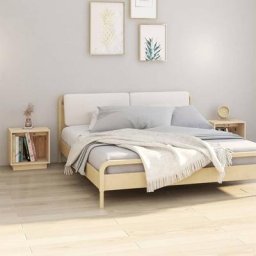 Lot de 2 Tables de chevet - Bout de Canapé Armoires De Rangement 40x30x40 cm Bois de pin solide