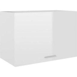 Meuble bas haut de Cuisine - Moderne Armoire suspendue Blanc brillant 60x31x40 cm Aggloméré FR83234
