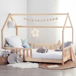 Lit Cabane Enfant 90 x 190 cm Avec matelas