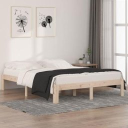 150x200 cm Lit Adulte 2 personnes - Cadre de lit Bois massif Très grand - élégant chambre93270