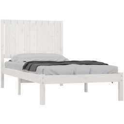 Cadre de lit Blanc Bois de pin massif 90x200 cm Vidaxl White