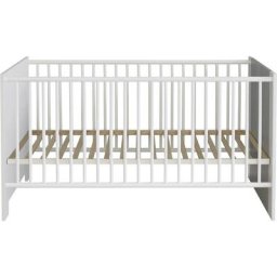 Petrol Lit pour bébé 70x140 cm, blanc et gris. - Blanc