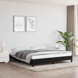 SalesHot® Lit Adulte Scandinave - Bon sommeil - Cadre de lit Noir 160x200 cm Tissu Super79722