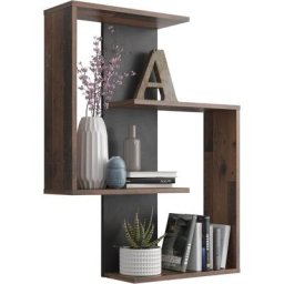 Calicosy - Etagère Murale 4 Tablettes L65 cm - Kreta Chêne vintage - Chêne vintage