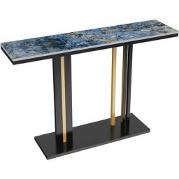 Console Meuble Entrée Marbre Table Console Scandinave Noire Bleue Blanc Meuble d'Entrée Bout de