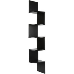 Tagères de Coin Murales,Étagère d'angle 5 Niveaux, Bibliothèque, Basic Storage Shelf, Bureau,