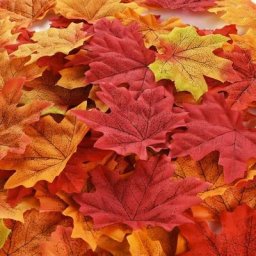 300 Pièces Feuilles d'Érable Artificiel Feuilles d'Érable d'Automne Multicolore Mixte Guirlandes