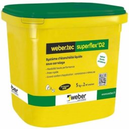 Weber Saint Gobain - Mortier d'étanchéité sous carrelage weber.tec superflex D2 - Sac de 24 Kg