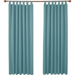 Deconovo Lot de 2 Rideaux Occultant Isolant Thermiques Salon à Pattes, Taille Moyenne, 140x290 cm,