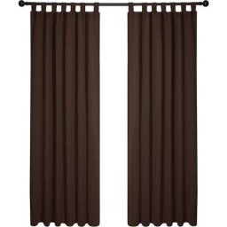 Lot de 2 Rideaux Occultant Isolant Thermiques Salon à Pattes, Taille Moyenne, 140x200 cm, Chocolat
