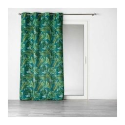 Rideau a oeillets 140 x 260 cm polyester imprime rio Bleu - Bleu