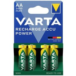 4 piles rechargeables accu Varta aa LR6 1.2V 2600mAh