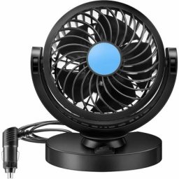 Mini ventilateur de voiture électrique 12V 360 Rotation ventilateur de voiture à vent fort
