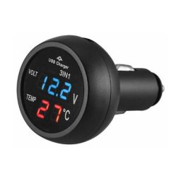 3-en-1 multifonctionnel numérique tension température moniteur multimètre voiture moto batterie