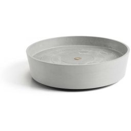 Support à roulettes Wheels 40 Blanc Gris - ø 34,1 x h. 9 cm - Ecopots