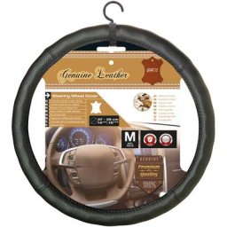 Couvre volant 100% cuir noir nissan note - diamètre volant 37/39cm -