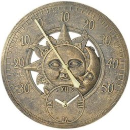 Thermomètre Extérieur Horloge Vintage Mur Horloge De Station De Décoration Rétro Suspendu Horloge