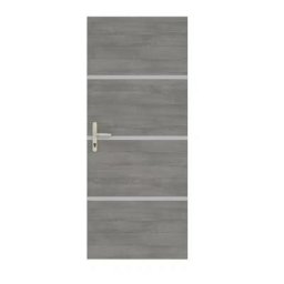 Pro Kit de rénovation pour porte intérieure gris agate reno'porte 890512 - 4 feuilles de placage 85