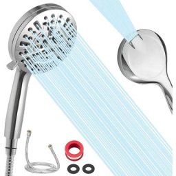 Pommeau de Douche avec Tuyau, Douchettes Douche Salle de Bain Avec 8 Modes de Pulvérisation+2