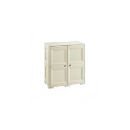 Armoire Résine 2 Modules avec 2 Portes Finition Bois Omnimodus Tontarelli Angora - Angora