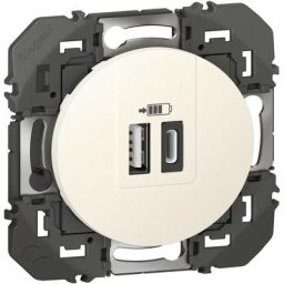Legrand - Double chargeur usb 1 Type a + 1 Type c Dooxie Blanc /