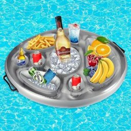 Porte Gobelet Gonflable, Plateau Flottant pour Piscine, Porte Bière Flottant pvc, Plateau Gonflable