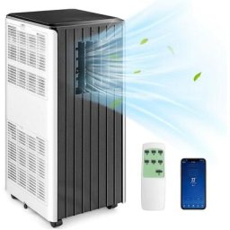 4 en 1 Climatiseur Mobile 9000BTU 2,6kW, 20㎡,R290, Contrôle WiFi/Télécommande/Écran,Classe
