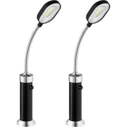 Lampes magnétiques pour barbecue - Lot de 2 lampes led cob super lumineuses sur piles avec aimants