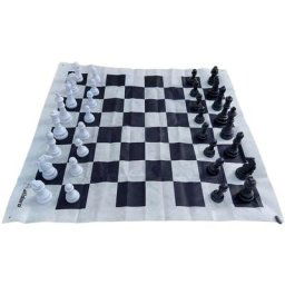Checs xxl Jeu d'échecs version xxl - Terrain de jeu : 158 x 158 cm - Sac de rangement pratique - a