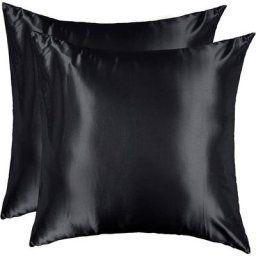 Taie d'oreiller Satin 60x60 Lot de 2 Lisse Elégant Housse Oreiller Carré Confort Soyeux Peau Frais