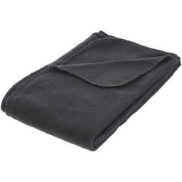 Plaid polaire gris foncé 125x150 Atmosphera créateur d'intérieur - Gris foncé
