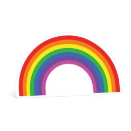 Figurine en carton arc en ciel 93 cm