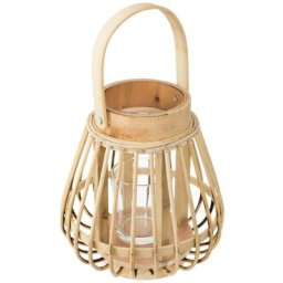 Lanterne en Rotin Box 14 -5 x 16 cm Atmosphera créateur d'intérieur - Sable