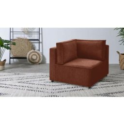 Canapé modulable Bobochic Angle pour canapé modulable nihad tissu velours côtelé Orange - Orange