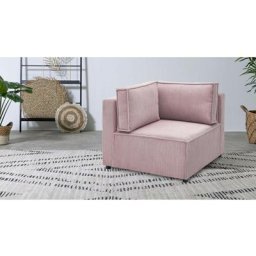 Canapé modulable Bobochic Angle pour canapé modulable nihad tissu velours côtelé Violet - Violet