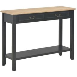 Vidaxl - Table console Noir 110x35x80 cm Bois Noir