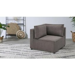 Canapé modulable Bobochic Angle pour canapé modulable nihad tissu velours côtelé Marron - Marron