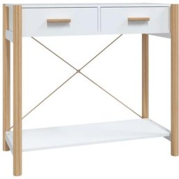 Table console Blanc 82x38x75 cm Bois d'ingénierie Vidaxl Blanc
