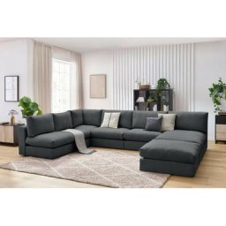 Canapé modulable Bobochic Canapé d'angle fixe 100% modulable ultra moelleux paris tissu 3