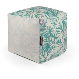 Pouf Carré Déco Print Turquoise - Turquoise