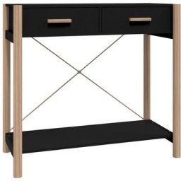 Table console Noir 82x38x75 cm Bois d'ingénierie Vidaxl Noir
