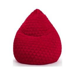 Pouf Fluffy Hearts xl Rouge - Rouge