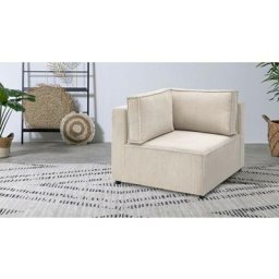 Canapé modulable BOBOCHIC - Angle pour canapé modulable NIHAD tissu velours côtelé Beige - Beige