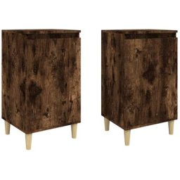 Tables de chevet 2 pcs chêne fumé 40x35x70 cm bois d'ingénierie Vidaxl Chêne fumé