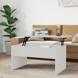 Elegant-Stil Table basse Blanc 80x50,5x41,5 cm Bois d'ingénierie,pour Salon/Jardin,Montage