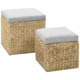 Repose-pied 2 pcs Jacinthe d'eau Gris Vidaxl Grey