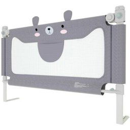 Naizy - Barrière de Lit 200cm pour Bébé Enfants 200CM Barrière de Sécurité avec Hauteur Réglable