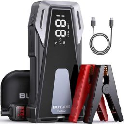 Booster Batterie, 2500A, 21800MAH Portable Jump Starter à Essence Jusqu'à 8.5L Gas ou 8.0L Diesel,